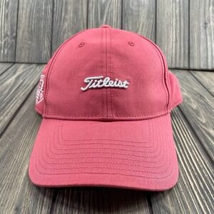 Titleist Golf Hat Cap Adjustable Strapback Embroidered Logo Adult OS Pink